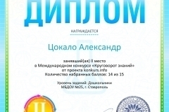 Диплом 2 степени для победителей konkurs.info №8550